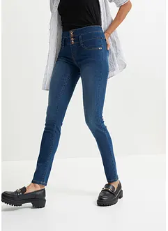 High waist skinny jeans met lange knoopsluiting, bonprix