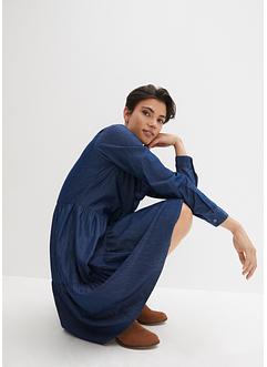 Denim tuniekjurk met kraag, John Baner JEANSWEAR