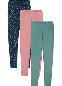 Legging van elastisch biologisch katoen (set van 3), bonprix