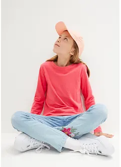 Meisjes longsleeve van katoen (set van 3), bonprix