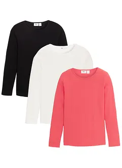 Meisjes longsleeve van katoen (set van 3), bonprix