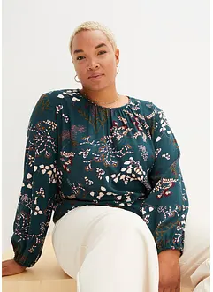 Gedessineerde blouse van viscose, bonprix