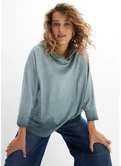 Oversized shirt van materiaalmix, bonprix