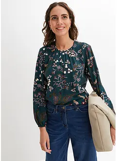 Gedessineerde blouse van viscose, bonprix