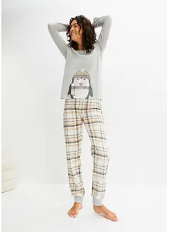 Pyjama met flanellen broek (2-dlg. set), bonprix