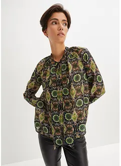 Soepelvallende blouse met all-over print, bonprix