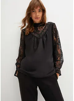 Blouse met kant, bonprix