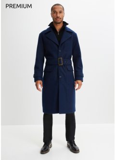 Lange jas in wollen look met ceintuur, bpc selection