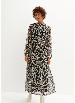 Mesh jurk met decoratieve gesp, bpc selection premium