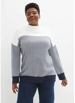 Lange, gebreide trui, oversized, bonprix