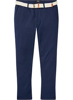 Regular fit stretch chino met comfort fit en riem, straight, bpc bonprix collection