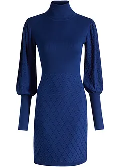 Gebreide jurk met col, bonprix