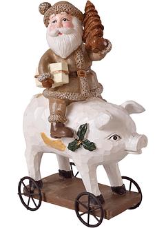 Ornament kerstman op varken, bpc living bonprix collection