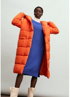 Lange, gewatteerde oversized jas met capuchon van gerecycled polyester, bpc bonprix collection