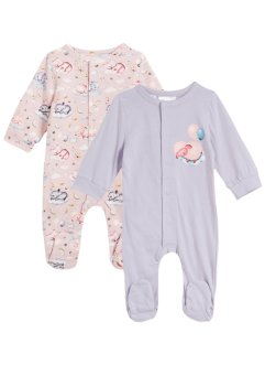Baby pyjama onesie van biologisch katoen (set van 2), bpc bonprix collection