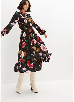 Midi jurk van soepele viscose, bonprix