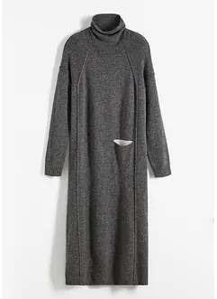 Gebreide jurk met een col, bonprix