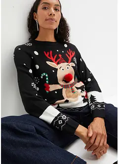 Kersttrui met ronde hals, bonprix