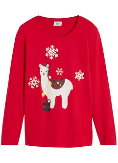 Longsleeve met kerstprint, bonprix