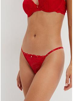 Tanga slip met meerkleurige kant, BODYFLIRT