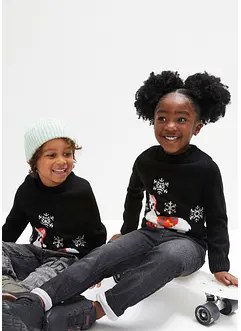 Kinderen gebreide trui met kerstmotieven, bpc bonprix collection