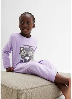 Meisjes pyjama met biologisch katoen (4-dlg. set), bonprix