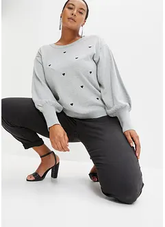 Trui met geborduurde harten, bonprix