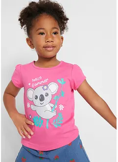 Meisjes T-shirt van puur biologisch katoen ( set van 2), bonprix