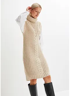 Gebreide jurk met blouse-inzet, bonprix