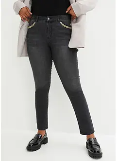 Stretch jeans met versiering, bonprix