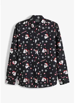 Overhemd met een kerstprint en lange mouwen, slim fit, bonprix