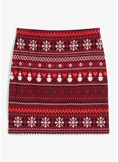 Minirok met Noors patroon van een katoen-elastan-mix, bonprix