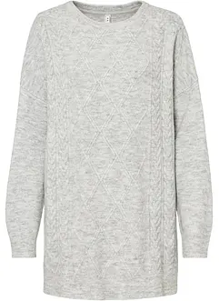 Oversized trui met kabelpatroon, bonprix