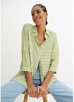Overhemdblouse met asymmetrische onderrand, bonprix