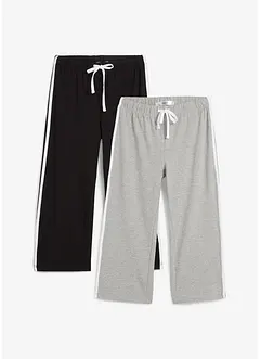 Sport capri in een katoenmix met stretch (set van 2), bonprix