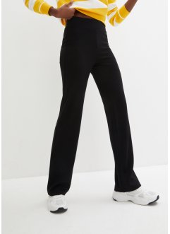 Punto di roma broek met high waist comfortband, flared, bpc bonprix collection
