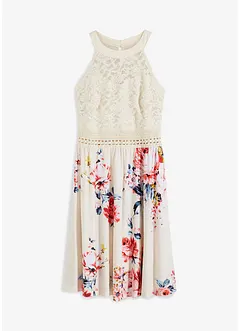 Jersey jurk met kant, bonprix