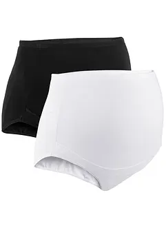 Hoge zwangerschapsslip met biologisch katoen (set van 2), bonprix