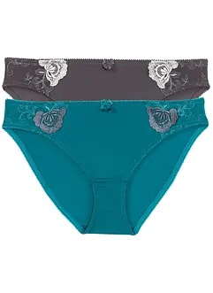Slip met borduursel (set van 2), bonprix