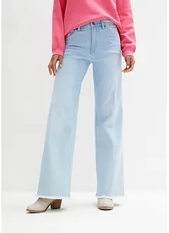 Wide leg stretch jeans high waist, bonprix