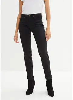 Stretch jeans mid waist, straight, bonprix