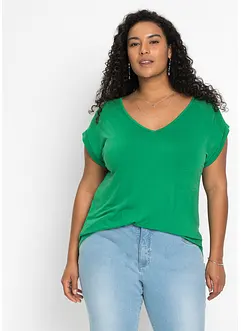 Shirt met kant in een viscosemix, bonprix