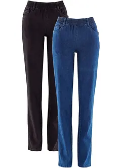 Straight jeans, mid waist (set van 2), bonprix
