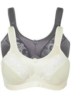 Steun bh zonder beugels met gewatteerde bandjes (set van 2), bonprix