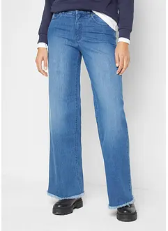 Wide leg stretch jeans high waist, bonprix