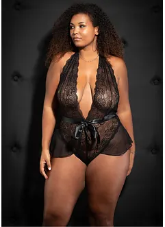 Body ouvert van kant, bonprix