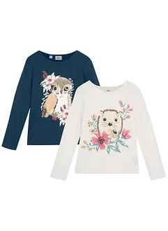 Longsleeve van biologisch katoen (set van 2), bonprix
