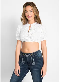 Dirndl blousje met broderie anglaise, bonprix