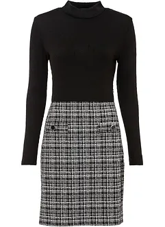 Jurk met gedessineerd rokdeel, bonprix