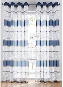 Transparant gordijn met dwarsstrepen (1 stuk), bonprix